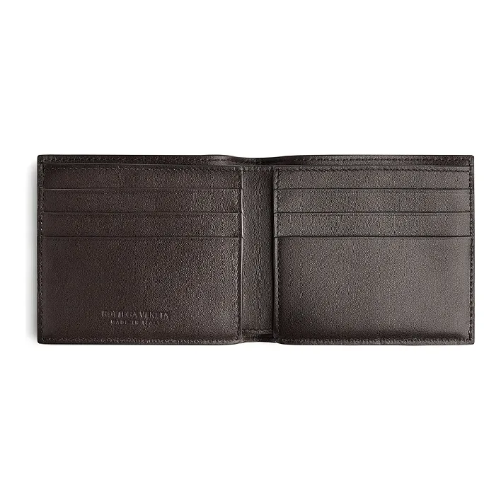 Bottega Veneta Leather Wallet Trumpets Men's Dark Chocolate-1