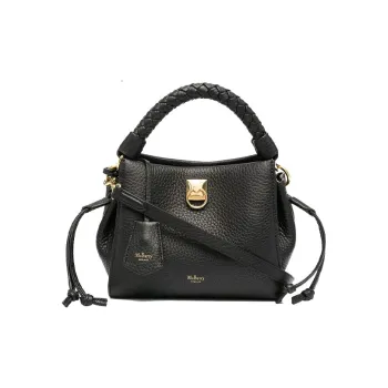 Mulberry Grained Leather Handbag Crossbody Bag Women's Black