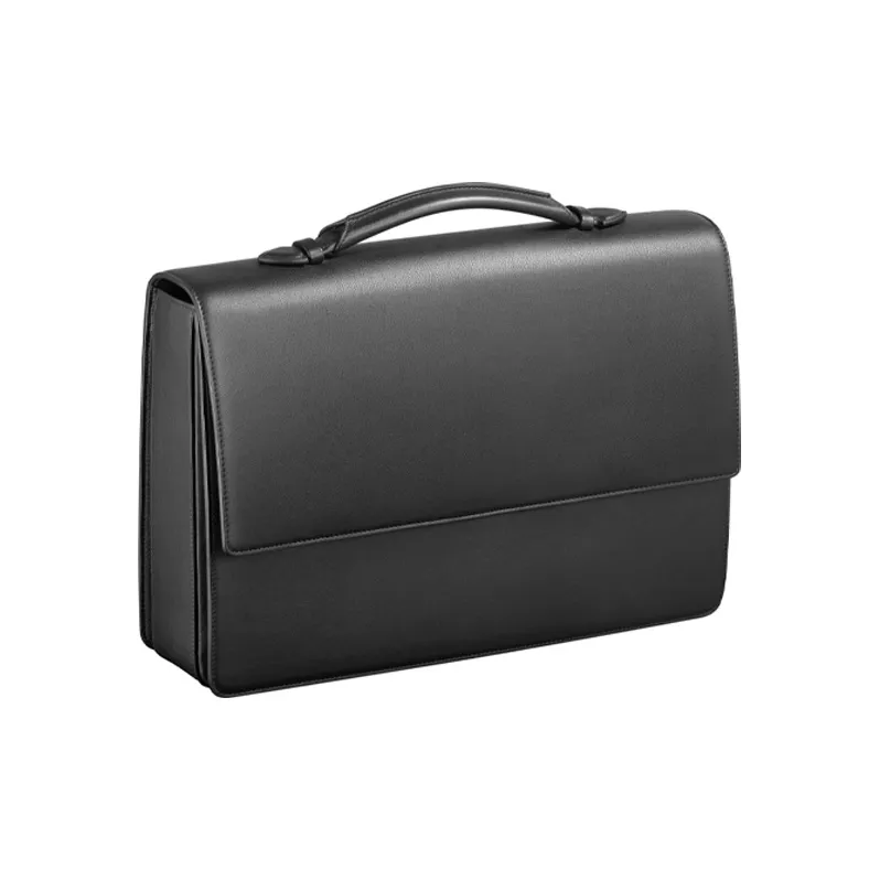 CARTIER Calfskin Briefcases Handbags Men's Black-1