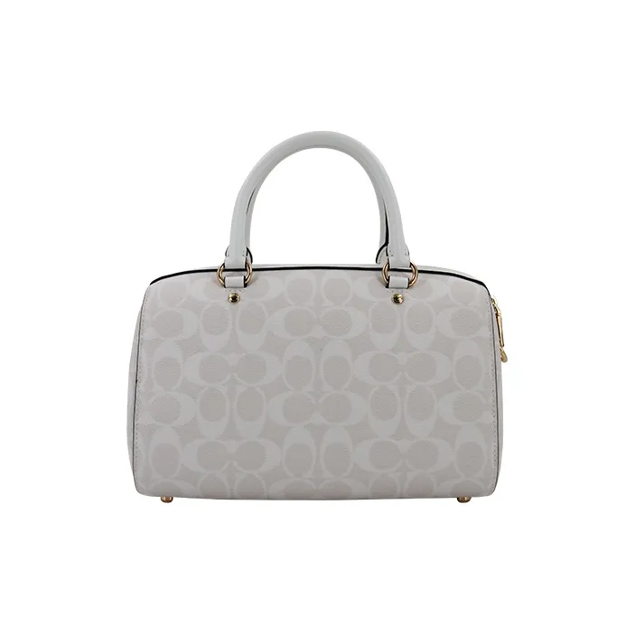 COACH Rowan Canvas With Leather And PVC Portable One Shoulder Pillow Bag, Crossbody Bag Regular Women's White-2