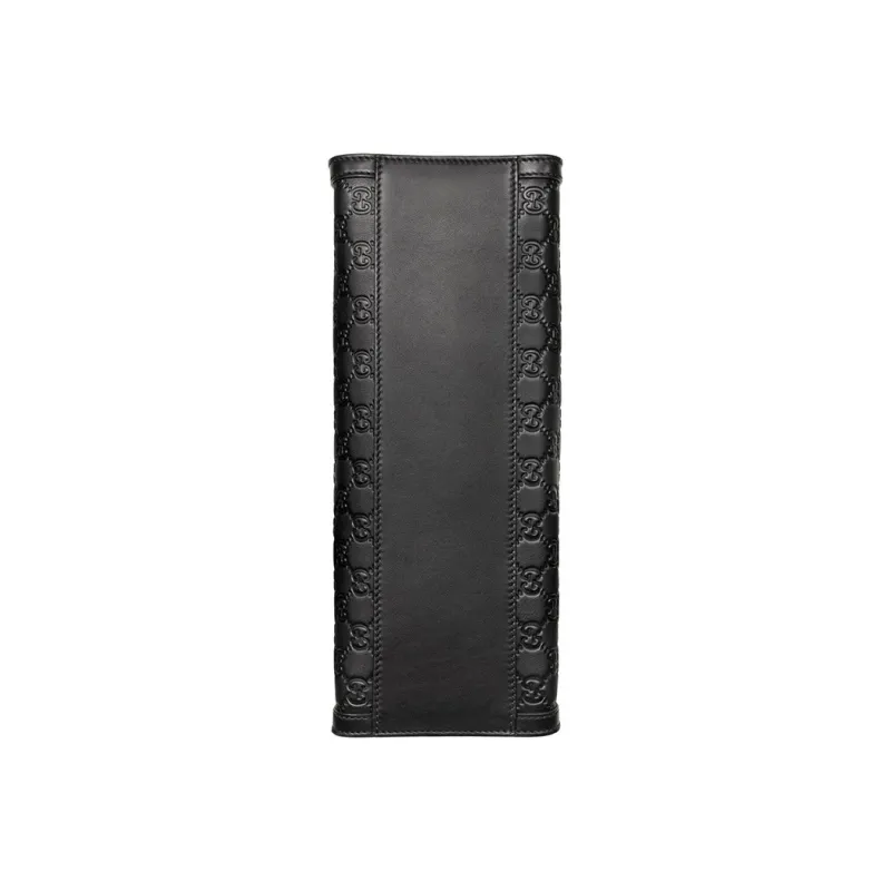 GUCCI Leather With Cotton Linen Blend Portable Crossbody Bag Shoulder Bag Women's Black-3