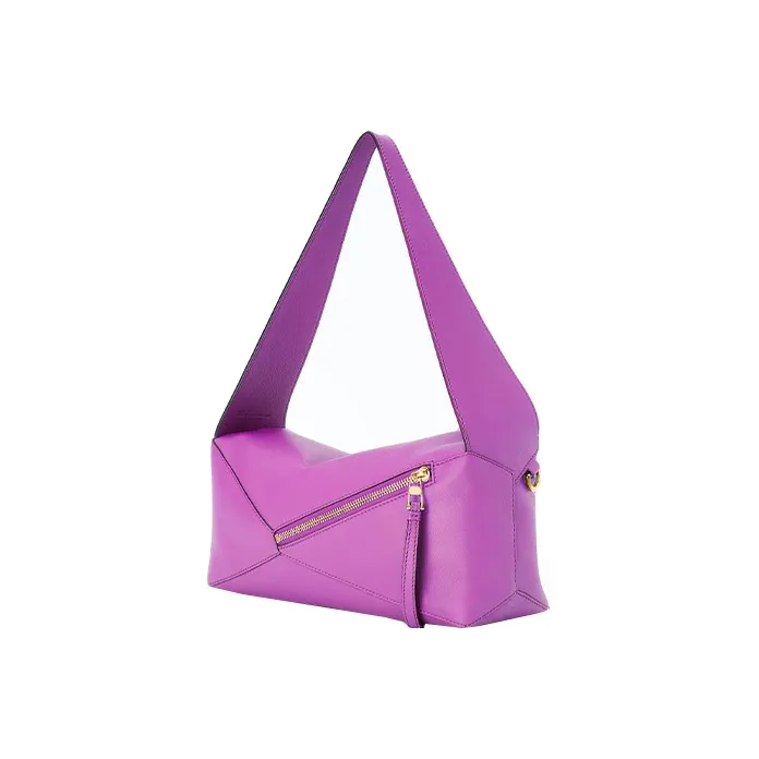 LOEWE Puzzle Hobo Bag In Nappa Calfskin Bright Purple-1