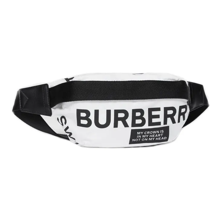 Burberry Bum Bag Logo Print Medium White-2