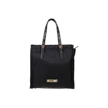 MOSCHINO Nylon Tote Bag Shopping Bag Shoulder Bag Crossbody Bag Regular Women's Black
