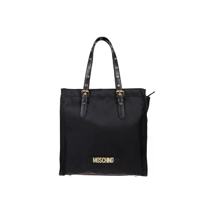 MOSCHINO Nylon Tote Bag Shopping Bag Shoulder Bag Crossbody Bag Regular Women's Black-0