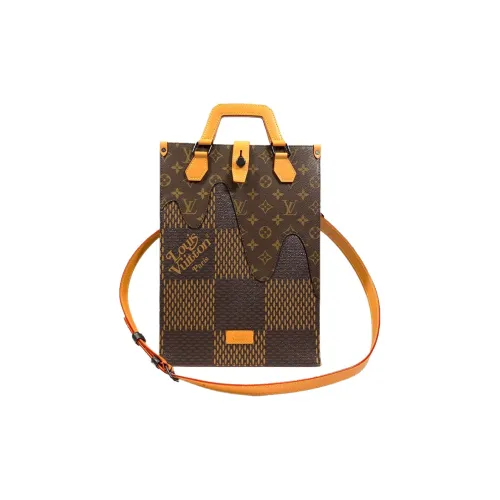 LOUIS VUITTON X Nigo Tote Damier Ebene Giant Mini Brown