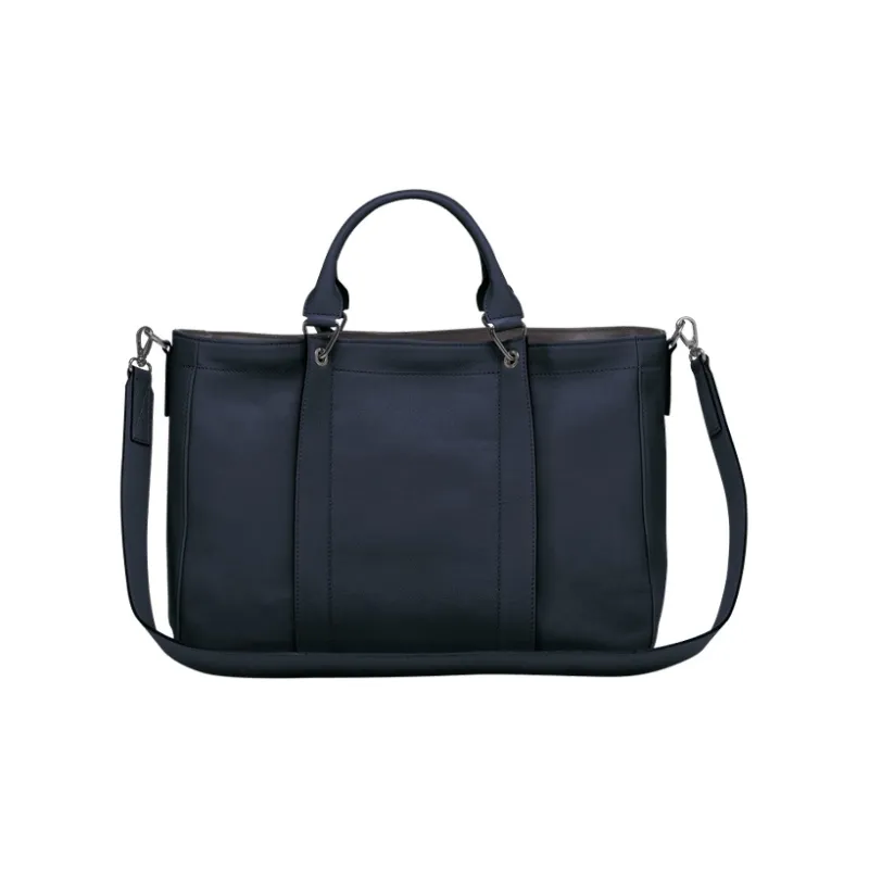 LONGCHAMP 3D Cow Leather Handbag Medium Size Women's Midnight Blue-2