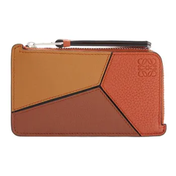 LOEWE Puzzle Cow Leather Card Holder Men's Multicolor
