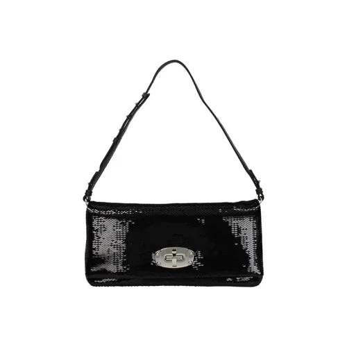 MIU MIU Leather Handbag Shoulder Bag Women's Black & ensemble