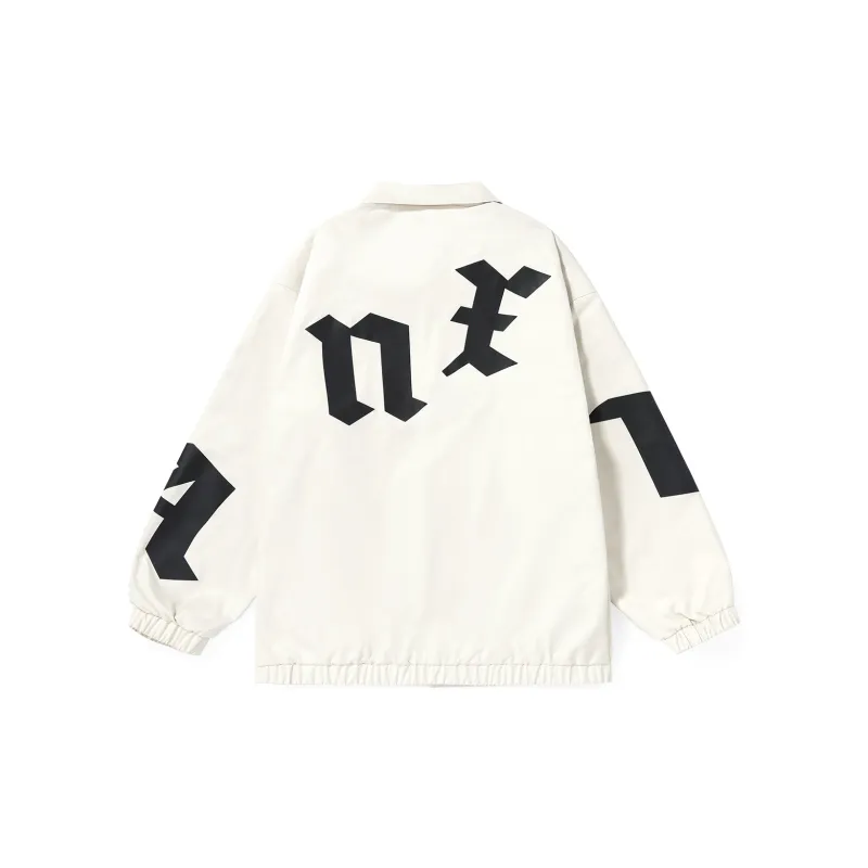 GENANX Loose Fit Jacket Unisex Milk White-1