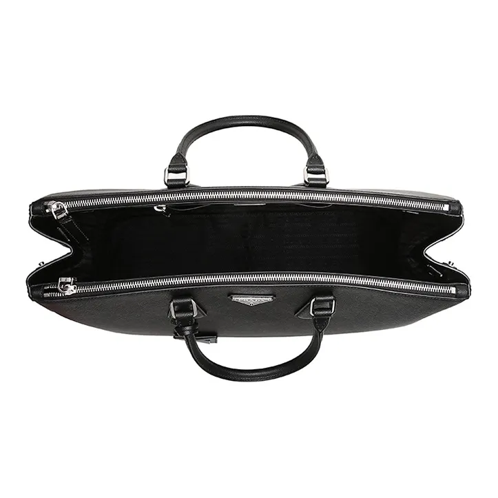 PRADA Galleria Killer Bag Leather Shoulder Bag Briefcase Handbag Men's Black-5