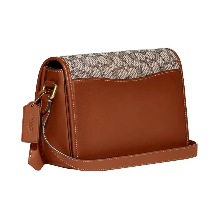 COACH Studio Monogram Canvas Leather Shoulder Bag Crossbody Bag Medium Size Women's Monogram Color Multicolor-2