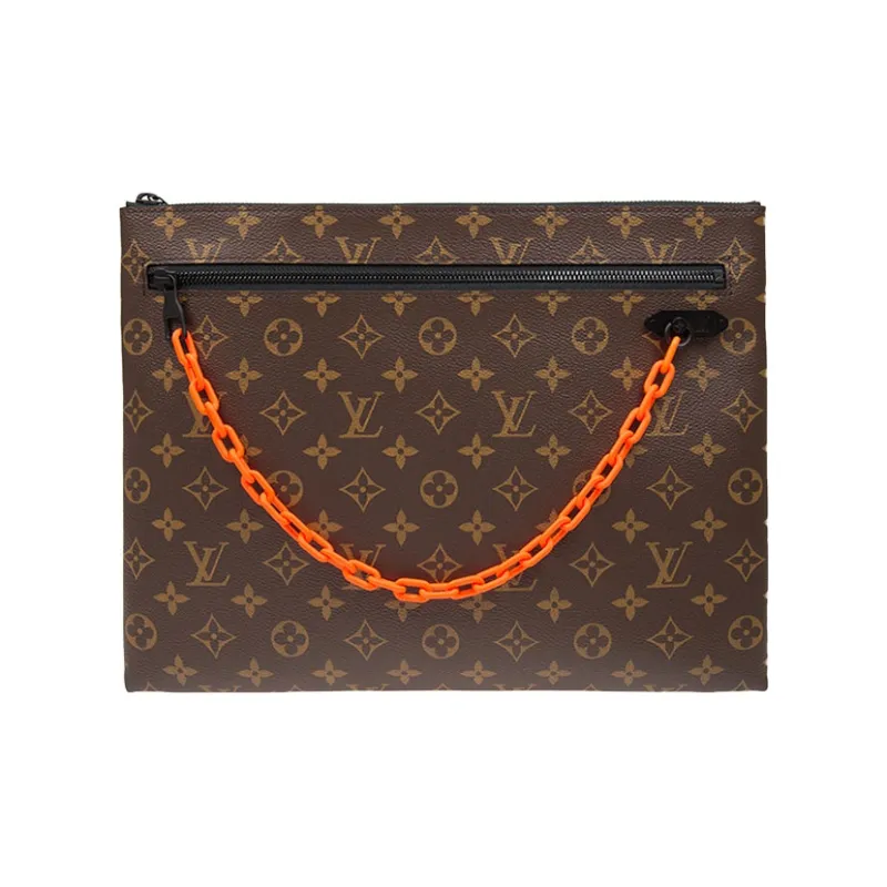 LOUIS VUITTON A4 Pouch Monogram Brown-0