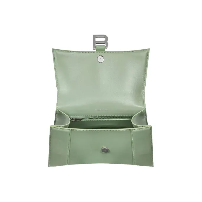 Balenciaga Hourglass Calfskin Shoulder Bag, Crossbody Bag, Handbag Trumpets Women's Light Green-3