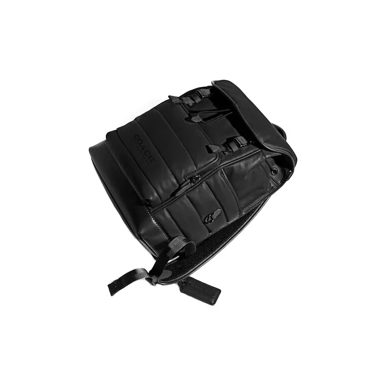 COACH League Leather Backpack Large Size Men's Black-4