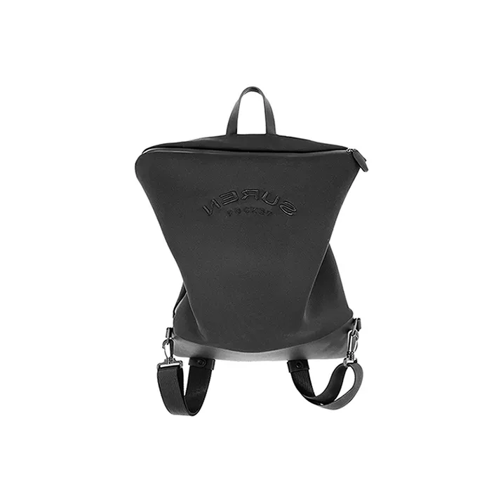 SUREN Fabric Backpack Regular Unisex Sky Gray/Warm Beige/Charcoal Black-0