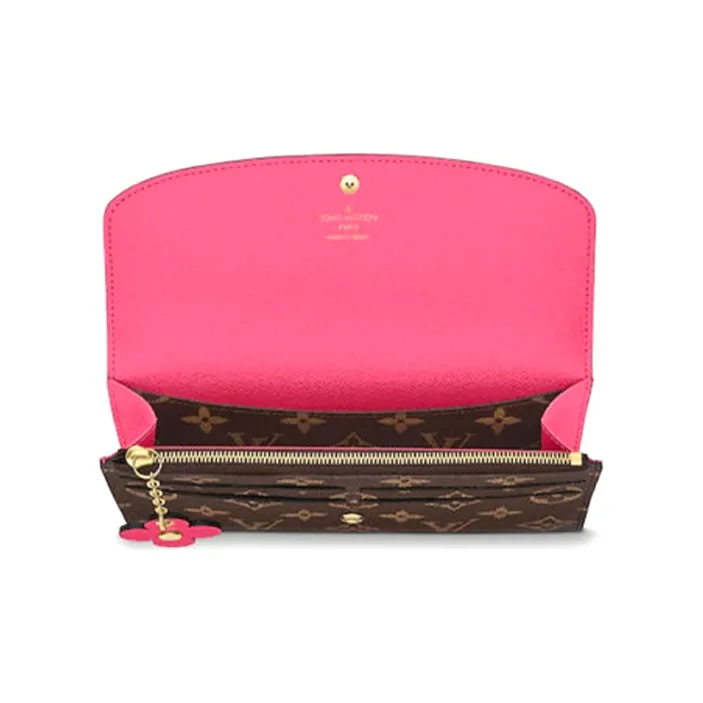 LOUIS VUITTON Wallet Emilie Monogram Brown-3
