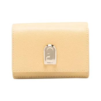 Furla 1927 Collection Artificial Leather Wallet Small Size Women's Yellow