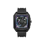 Black Case Blue Dial Black Tapes
