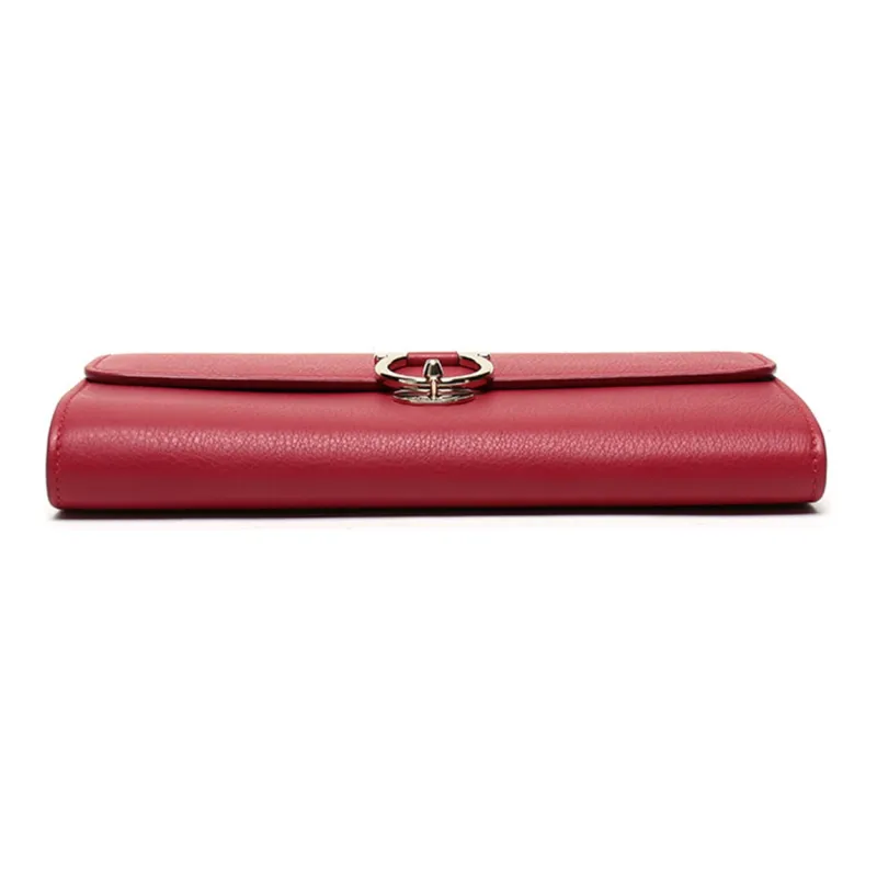 FERRAGAMO Cow Leather Crossbody Bag, Clutch, Shoulder Bag Women's Red-4