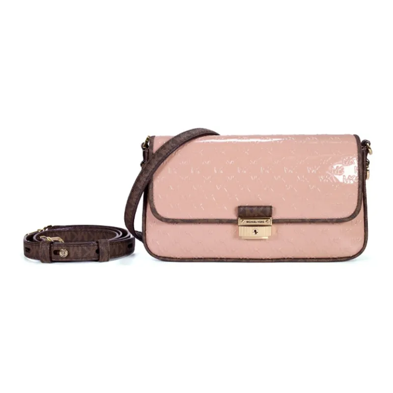 MICHAEL KORS Bradshaw Patent Leather Crossbody Bag Trumpets Women's Pink-6