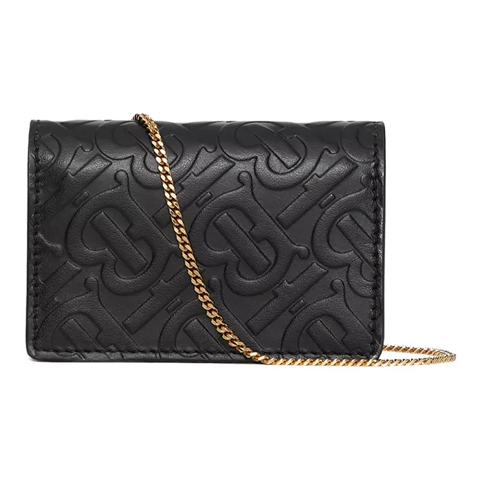 Burberry Leather Card Holder Women's Black-2