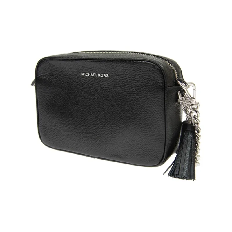MICHAEL KORS Ginny Leather Camera Bag Shoulder Bag Crossbody Bag Medium Size Women's Black-1