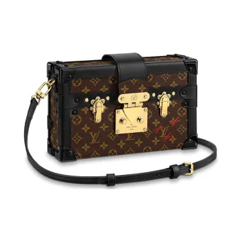 LOUIS VUITTON Petite Malle Monogram Black/Brown