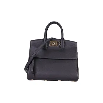 FERRAGAMO Cow Leather Crossbody Bag Women's Black
