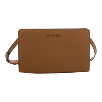 MICHAEL KORS Jet Set Travel Leather Clutch, Shoulder Bag, Crossbody Bag Large Size Women's Brown