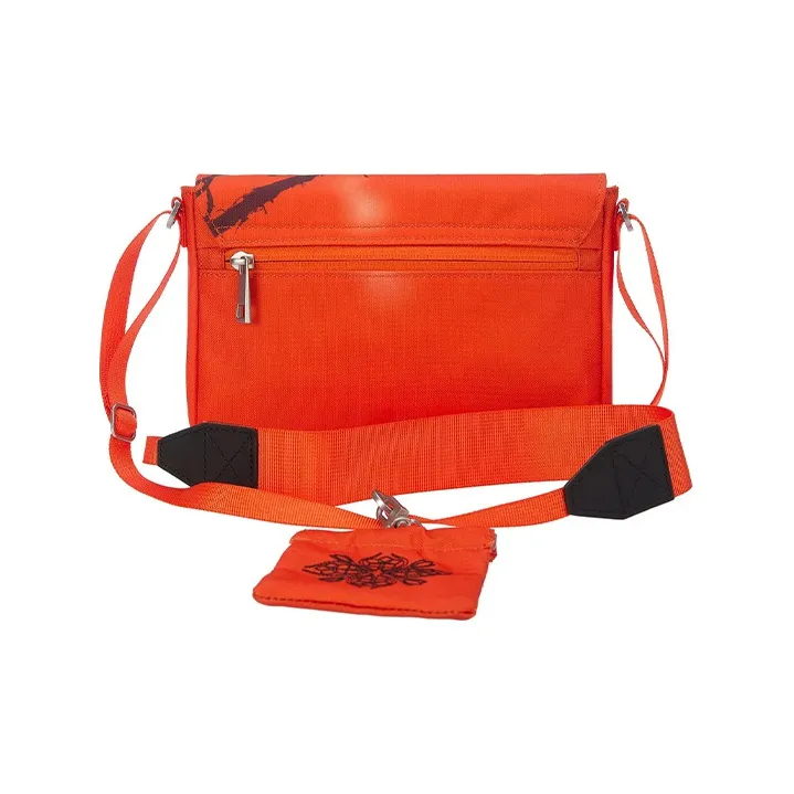 LiNing Fabric Shoulder Bag Crossbody Bag Regular Unisex Fluorescent Orange-2