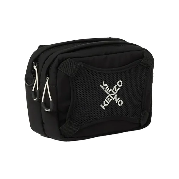 KENZO Polyester Nylon Sling Bag Shoulder Bag Crossbody Bag Men's Black-1