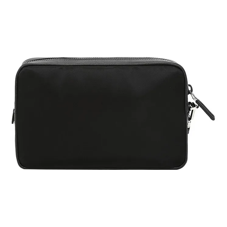PRADA Fabric With Leather Toiletry Bags Storage Bags Clutch Regular Men's Black-2