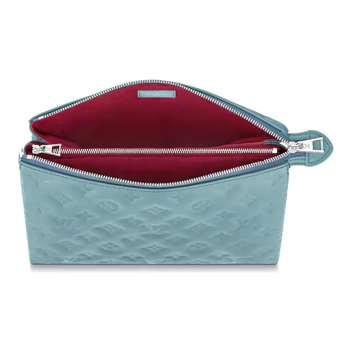 LOUIS VUITTON Coussin Pm Monogram Embossed Blue/Red-3