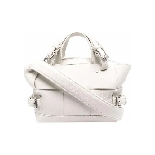 Bottega Veneta Cow Leather Handbag, Shoulder Bag Regular Women's White