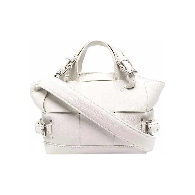 Bottega Veneta Cow Leather Handbag, Shoulder Bag Regular Women's White-0