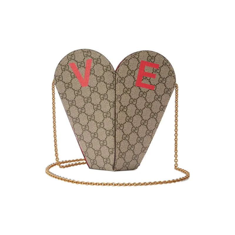 GUCCI Valentine's Day Collection Canvas Handbag, Shoulder Bag Women's-2