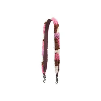 COACH Leather And Fur With Leather Shoulder Strap Bag Strap Women's Multicolor