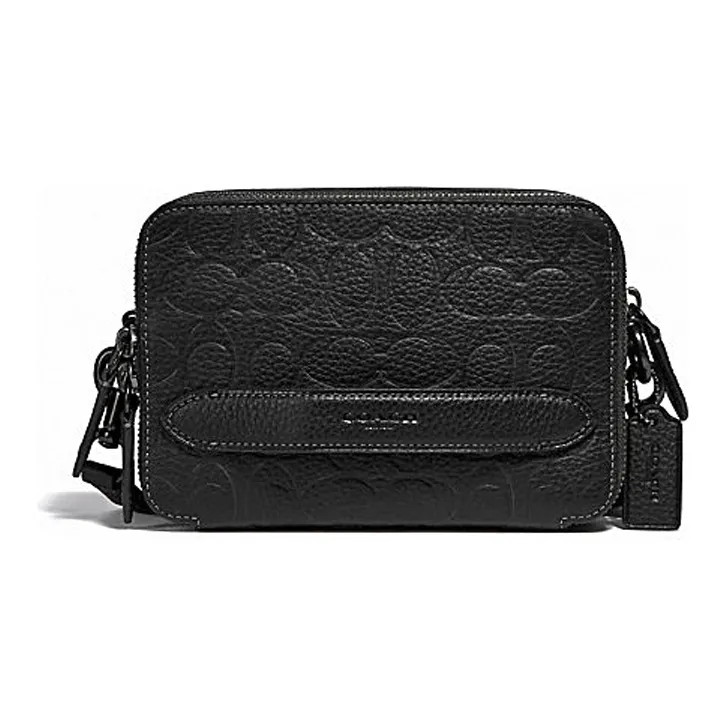 COACH Charter Leather Fanny Pack, Shoulder Bag, Crossbody Bag Regular Men's Black-0