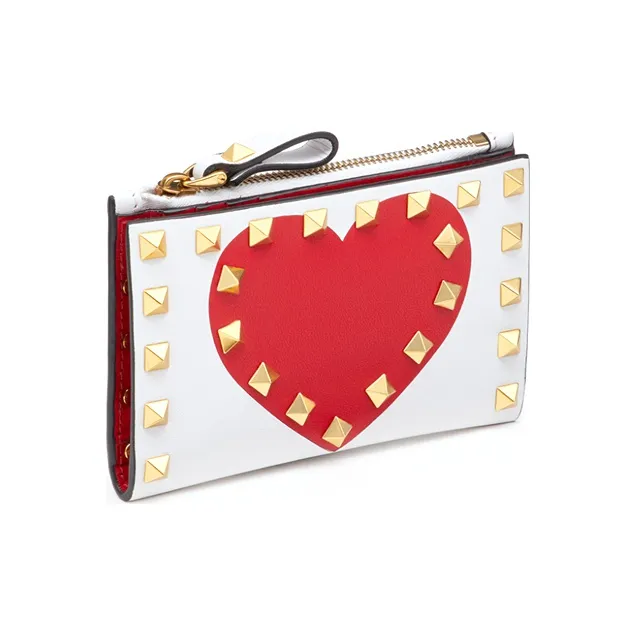Valentino Amore Leather Card Holder Regular Women's Red-2