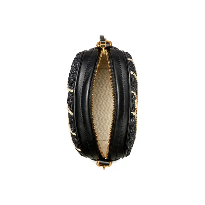 TORY BURCH Cow Leather Camera Bag, Shoulder Bag, Crossbody Bag Trumpets Women's Black-3