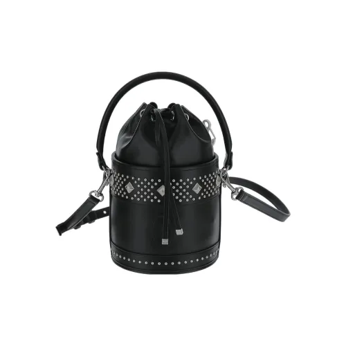 SAINT LAURENT Smooth Leather Bucket Bag Portable Crossbody Bag Shoulder Bag Women's Black