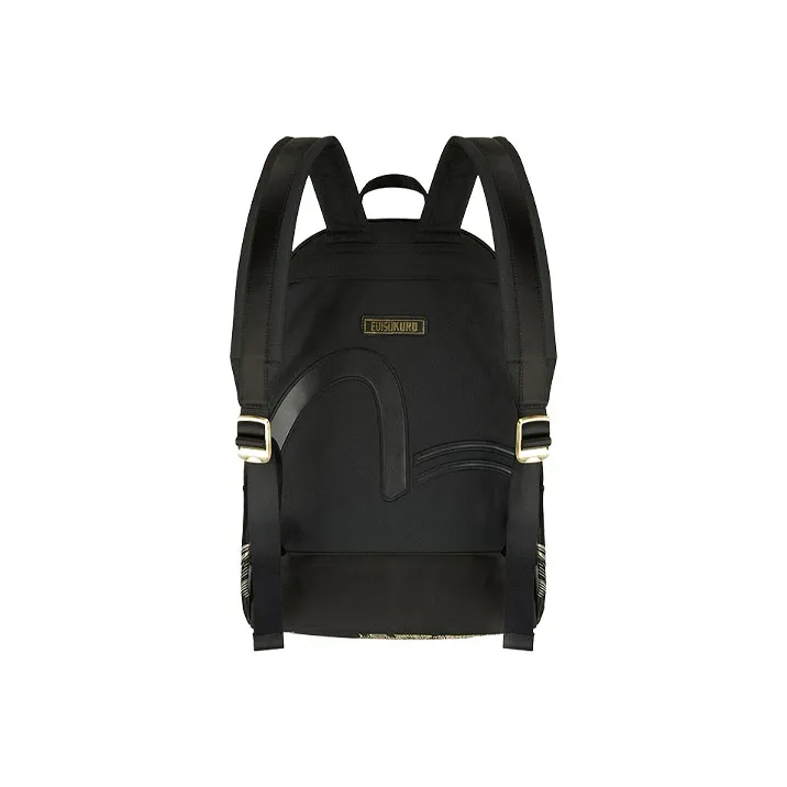 EVISU Embroidery Backpack Regular Men's Black-1