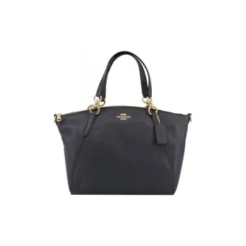 COACH Kelsey Leather Handbag Large Size Women's Midnight Blue