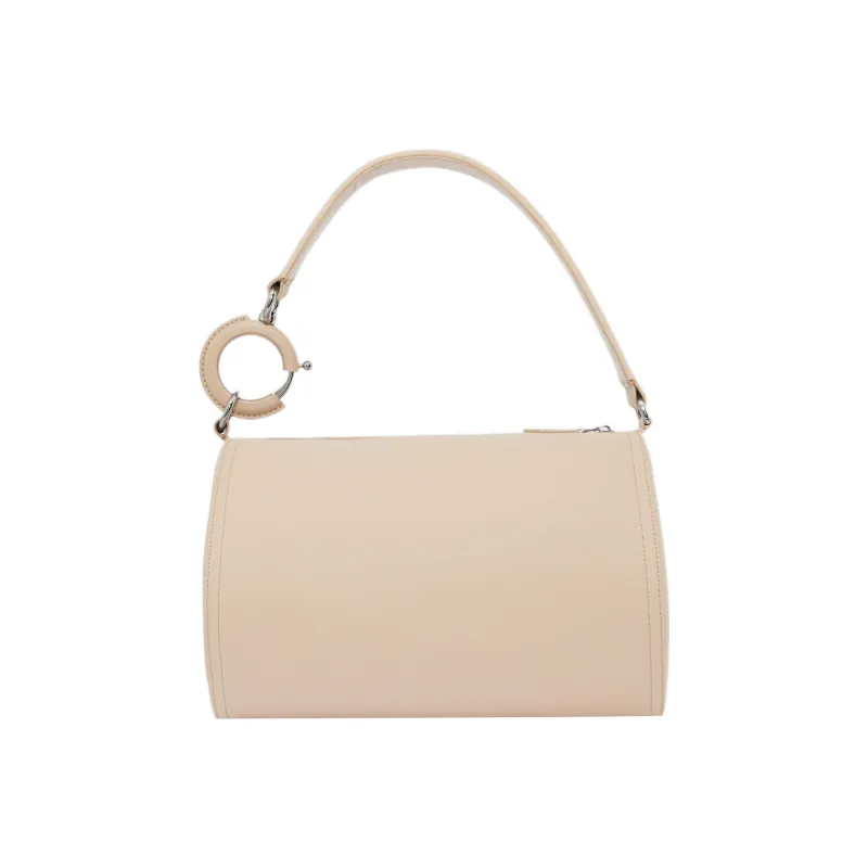 Burberry Cotton Shoulder Bag Handbag Shoulder Bag Small Size Women's Light Yellow Umber-2