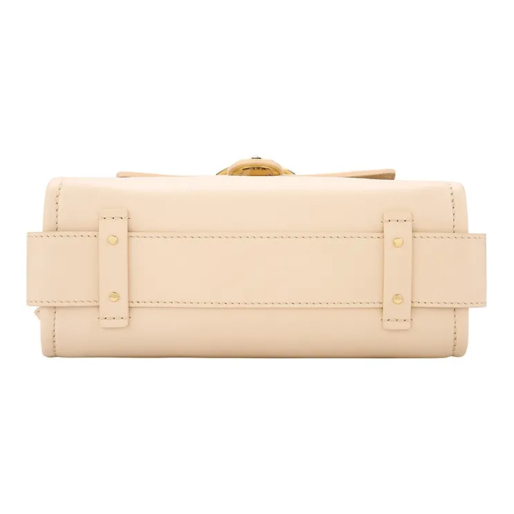Chloe Tess Cow Leather Shopping Bag Shoulder Bag Regular Women's Light Beige-3