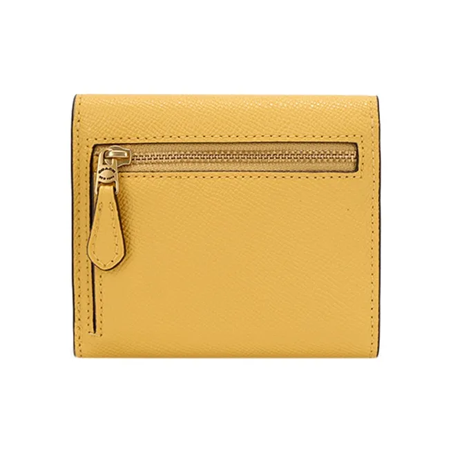 COACH Leather Clutch Envelope Bag Wallet Women's Candy Yellow-3