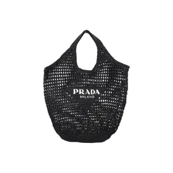 PRADA Nylon Fabric Handbag, Tote Bag, Shopping Bag Regular Unisex Black