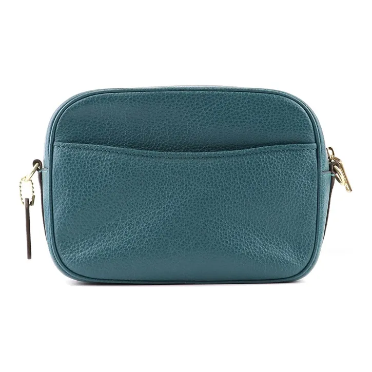 COACH Dempsey Leather Camera Bag Shoulder Bag Crossbody Bag Small Size Women's Blue-1