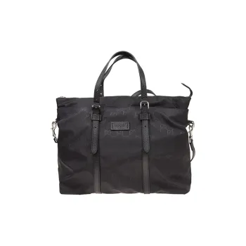 GUCCI Micro GG GUCCIssima Nylon Crossbody Bag Black